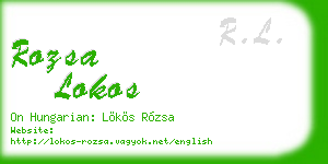 rozsa lokos business card