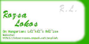 rozsa lokos business card